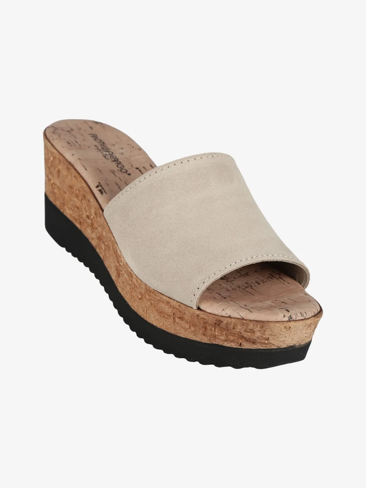 Andrea Pierago Chaussons compensés femme en cuir