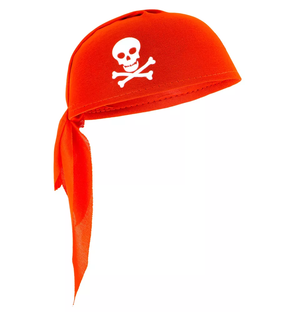 Bandana da berretto da pirata rossa