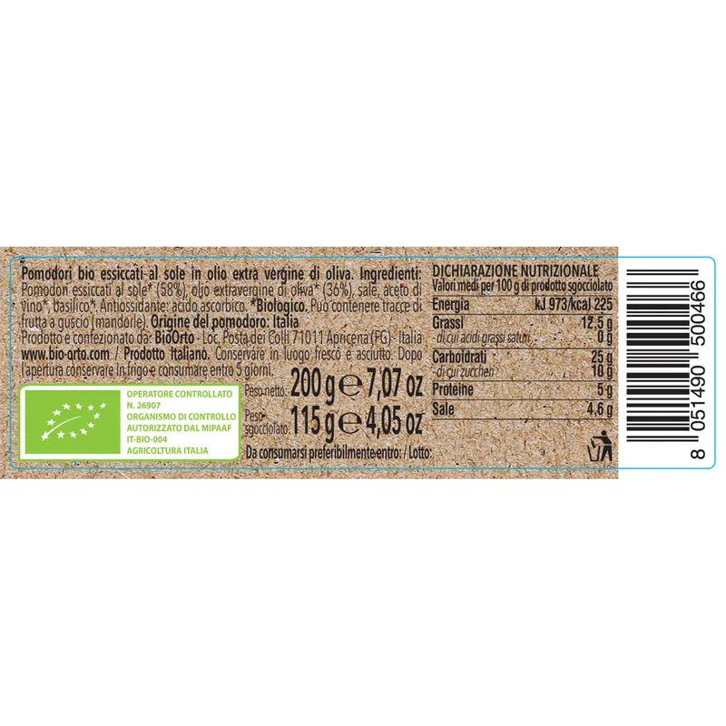 Bio Orto Set da 2 - Pomodori essiccati al sole 200 gr