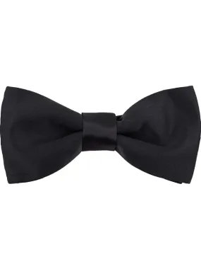 Black bow tie in pure silk satin