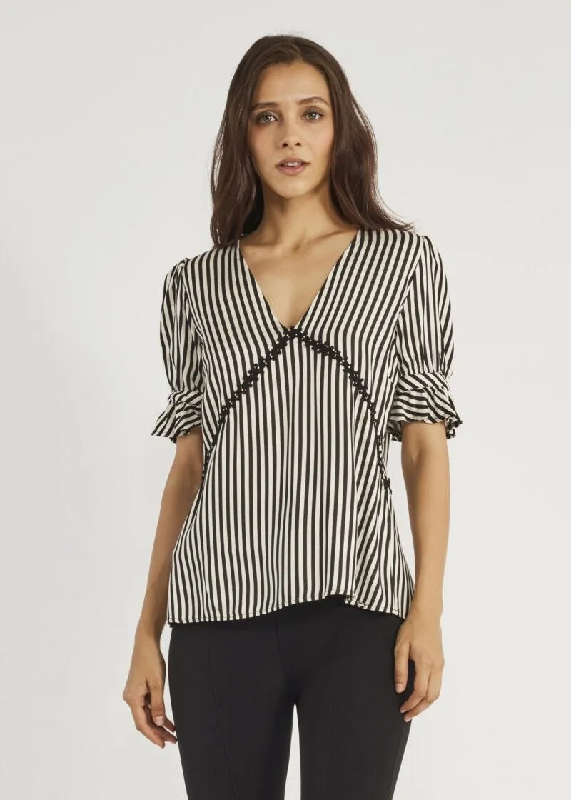 Blusa in viscosa gessata
