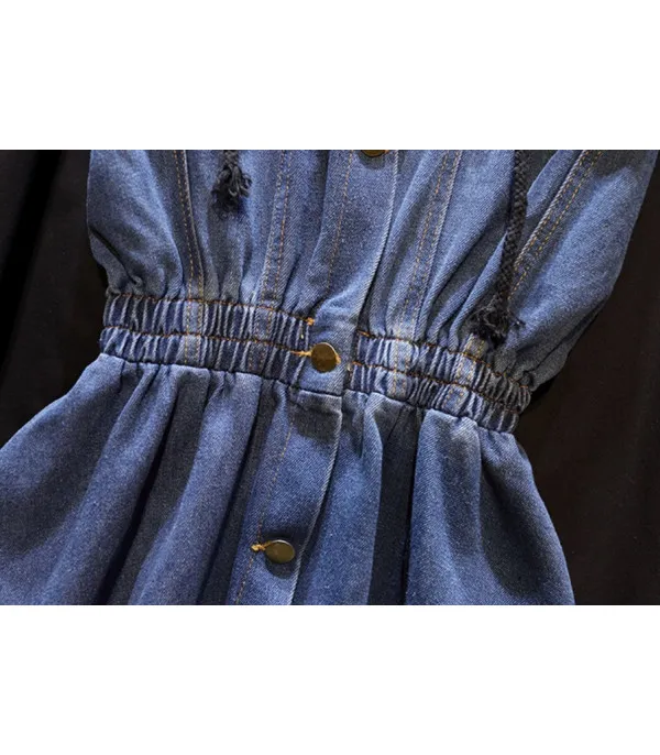 Blusa Minidress denim bicolor