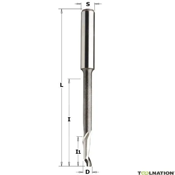 CMT 189.101.51 Fresa a spirale per alluminio 10 mm, gambo 10 mm