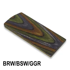 CWP Laminated Blanks BRW/BSW/GGR - Forest green, Varied brown, Varied black
