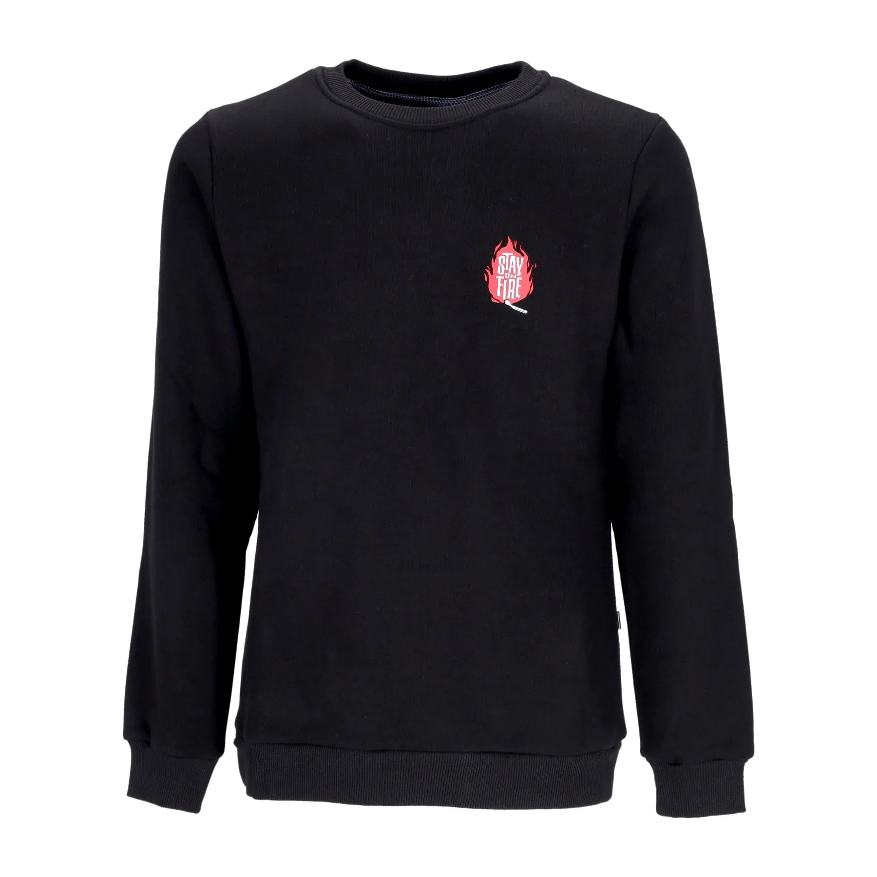 Felpa Girocollo Uomo Stay On Fire Crewneck Black