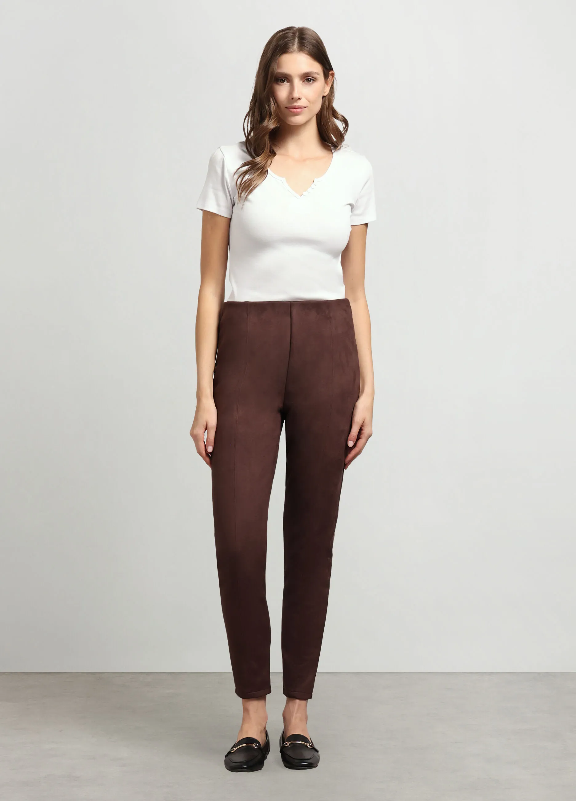 IWIE  Leggings effetto scamosciato donna