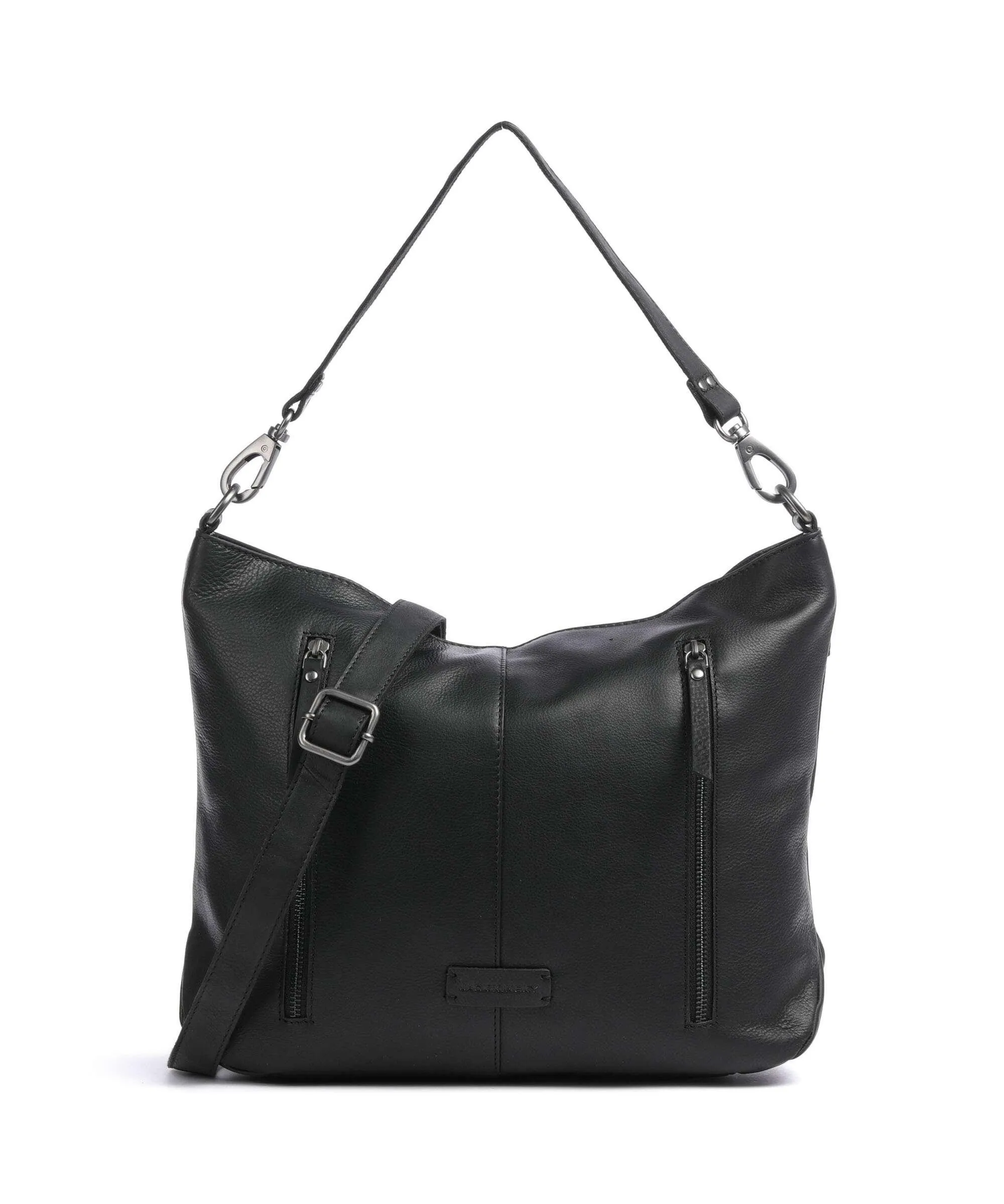  Jack Kinsky Montreal 24N Borsa hobo pelle granulata nero  