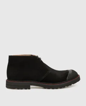 Kiton Stivali in pelle scamosciata neri ChangeClear USSPETEN00689