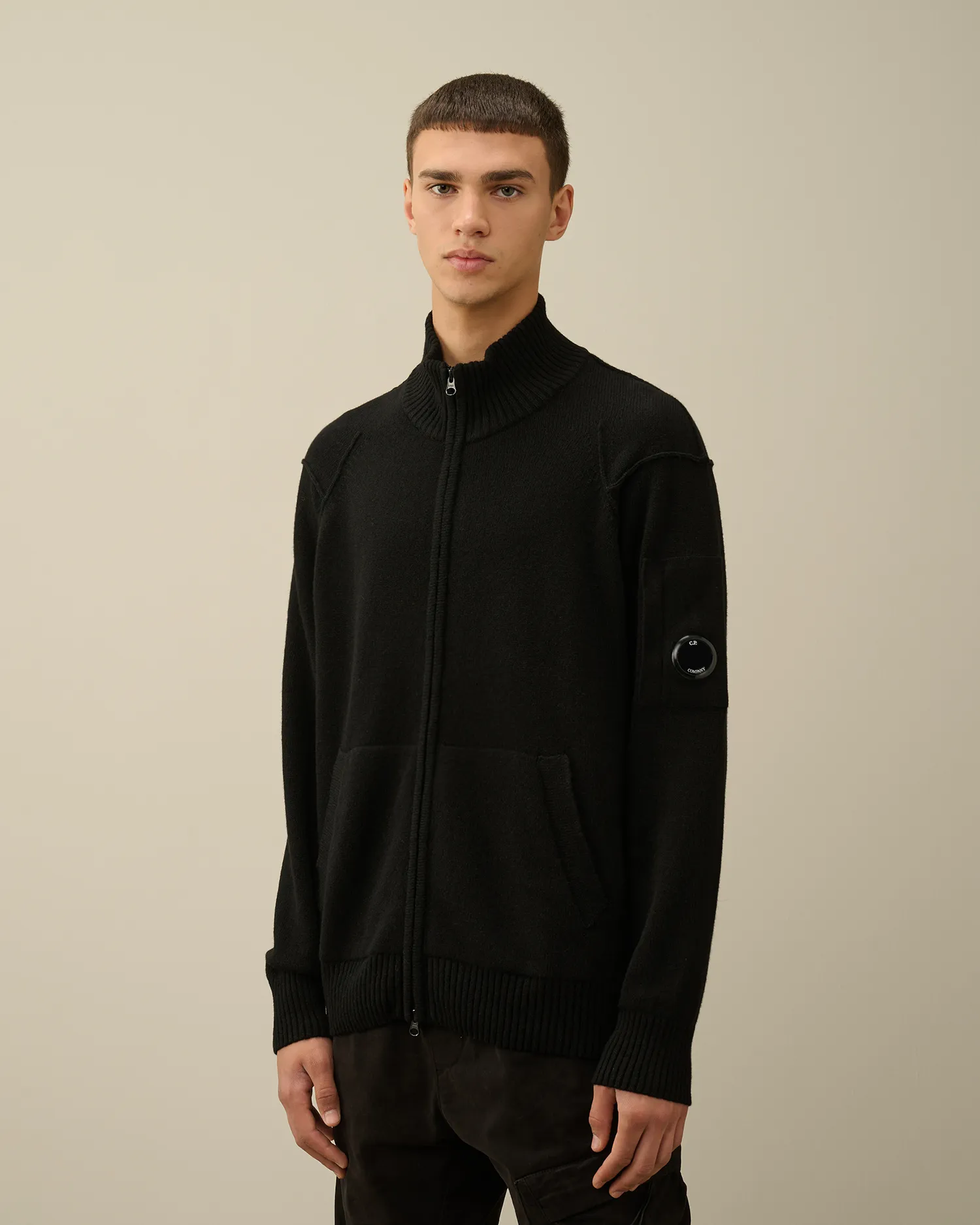 Lambswool GRS Zipped Cardigan