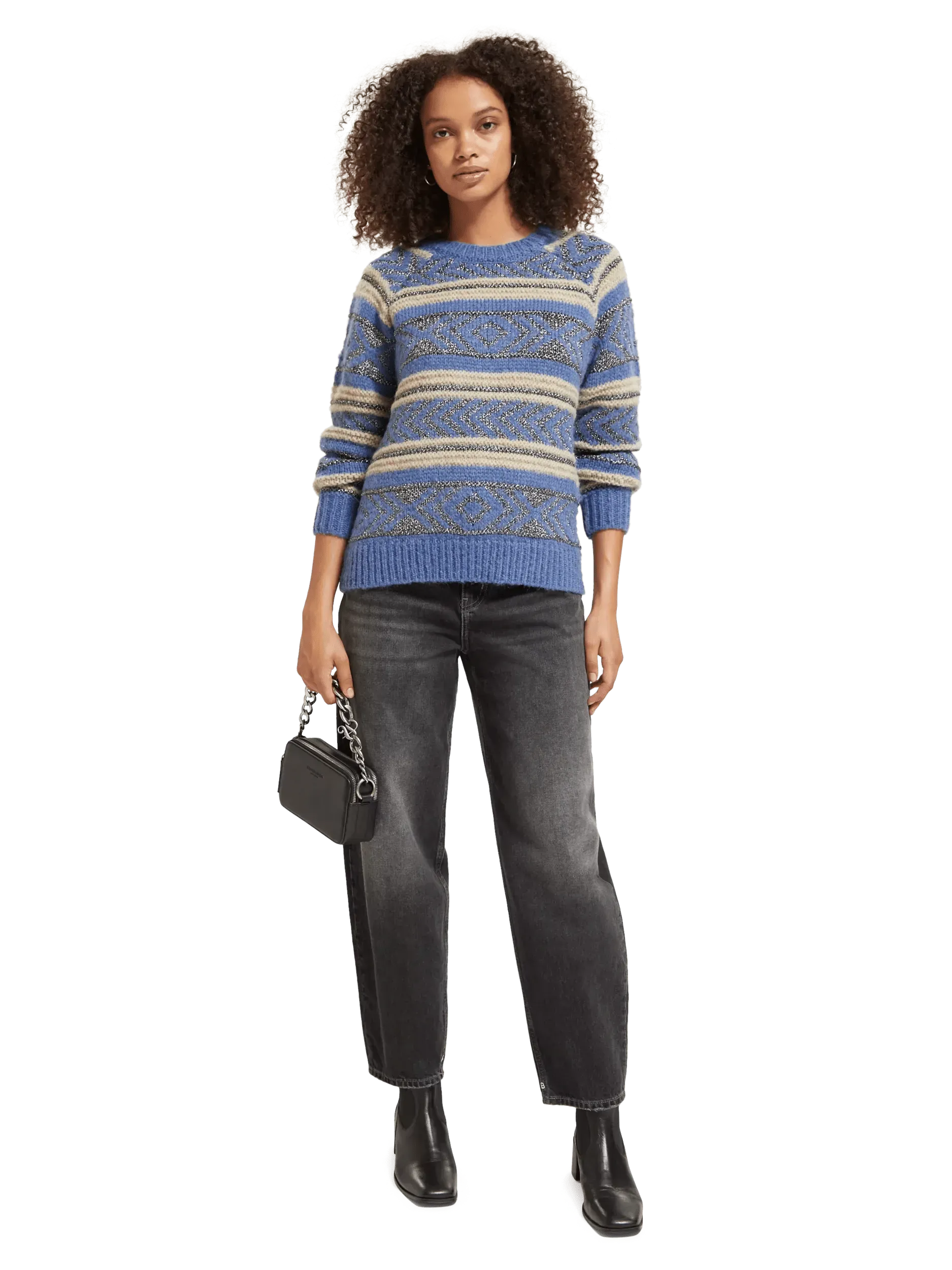 Maglione Fair Isle Scotch&Soda Azzurro da Donna