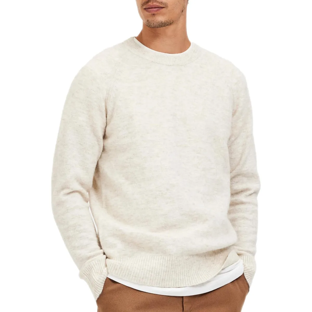 Maglione Misto Lana Manica Raglan RAI Uomo SELECTED