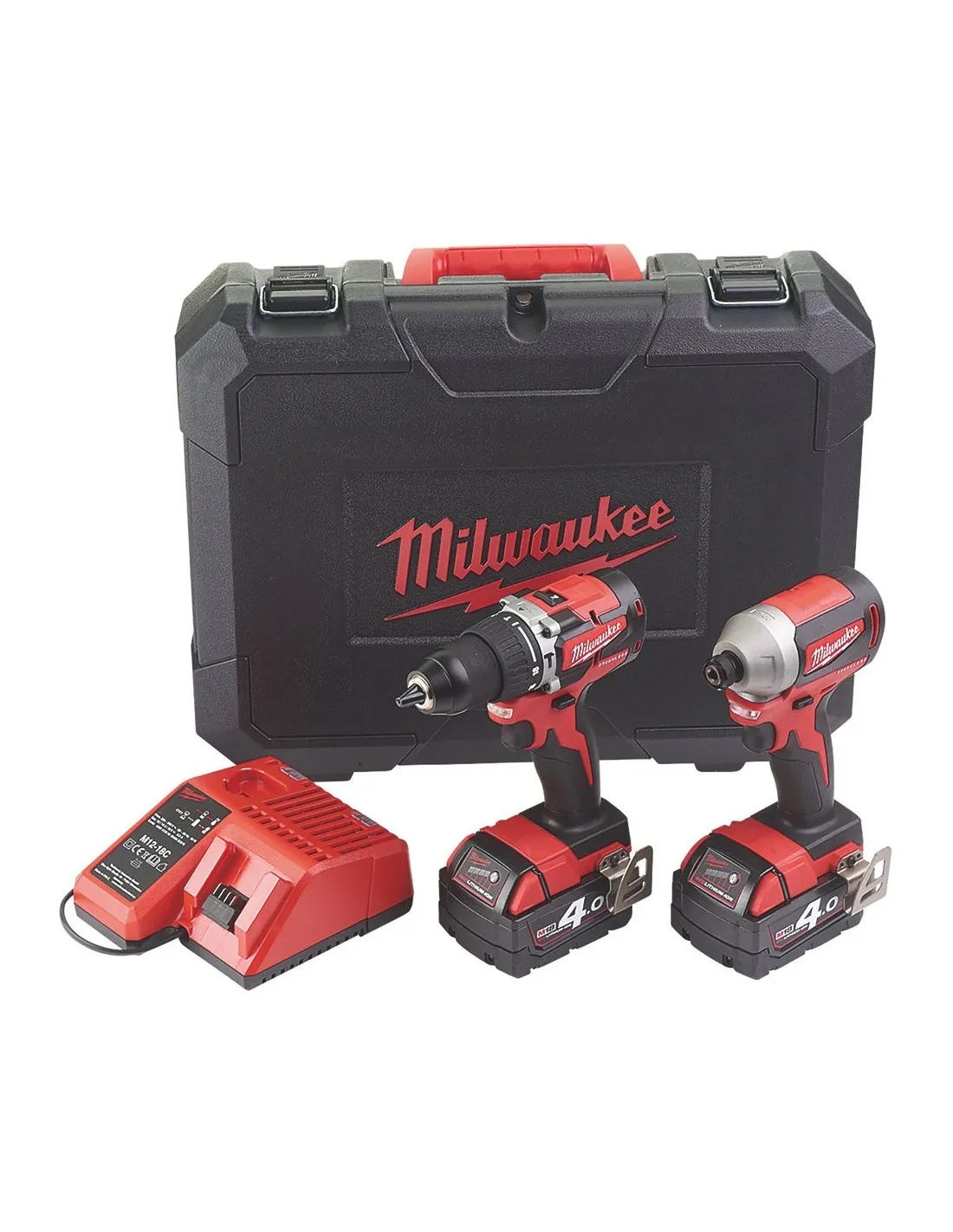 Milwaukee SET TRAPANO E AVVITATORE 18V , M18CBLPP2A-402C