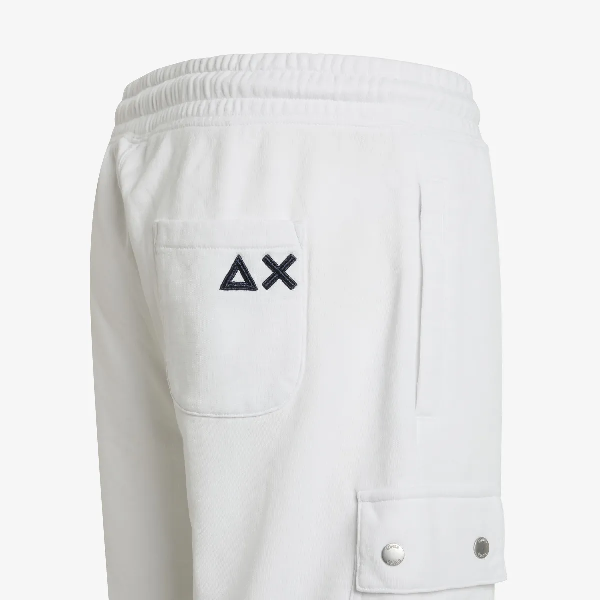 PANT SHORT CARGO COTT. FL. BIANCO PANNA