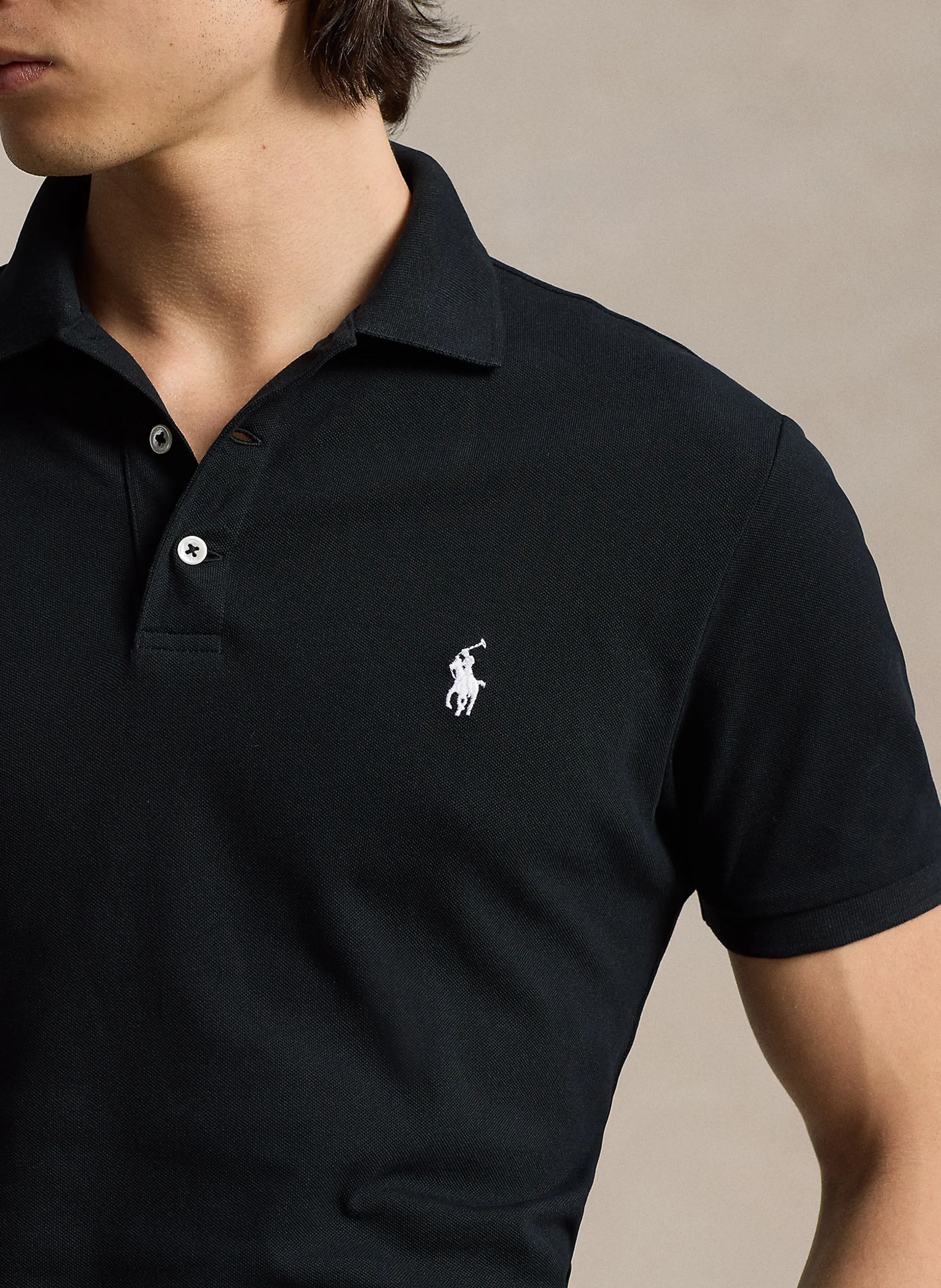  POLO RALPH LAUREN   Polo slim fit in misto cotone | Nero