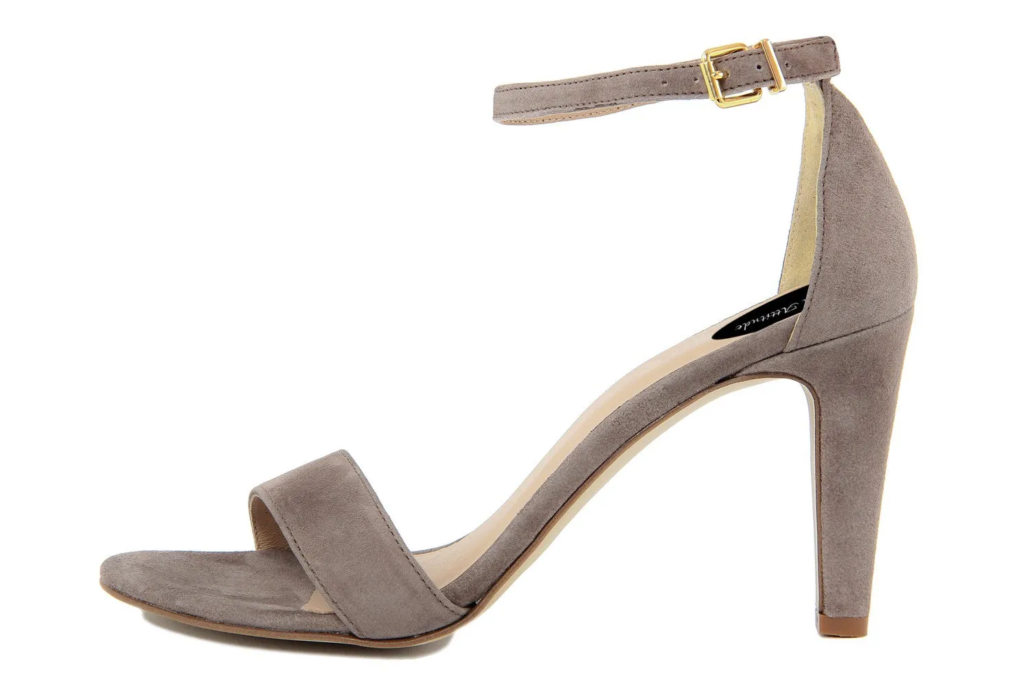 Sandali con tacco Donna In Pelle Grigio