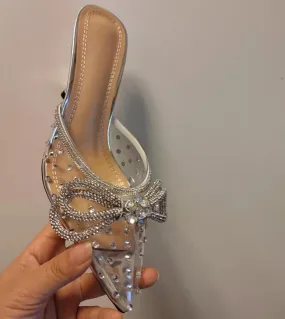 Sandali da donna in pvc trasparente di lusso in cristallo Pantofole estive moda Tacchi alti Ciabatte Scivoli Eleganti feste da d