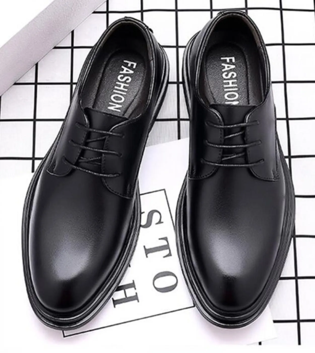 Scarpa da festa per uomo con altezza crescente Scarpe da sposa per uomo alte 6 cm Stringate Scarpe da lavoro da uomo casual
