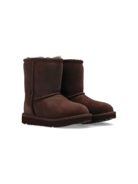Stivaletti marroni per bambina con fodera in pelliccia UGG Kids