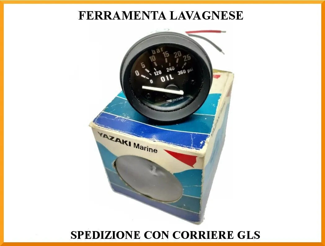 Strumento pressione olio yazaki marine 25 Bar Ø 60 mm 