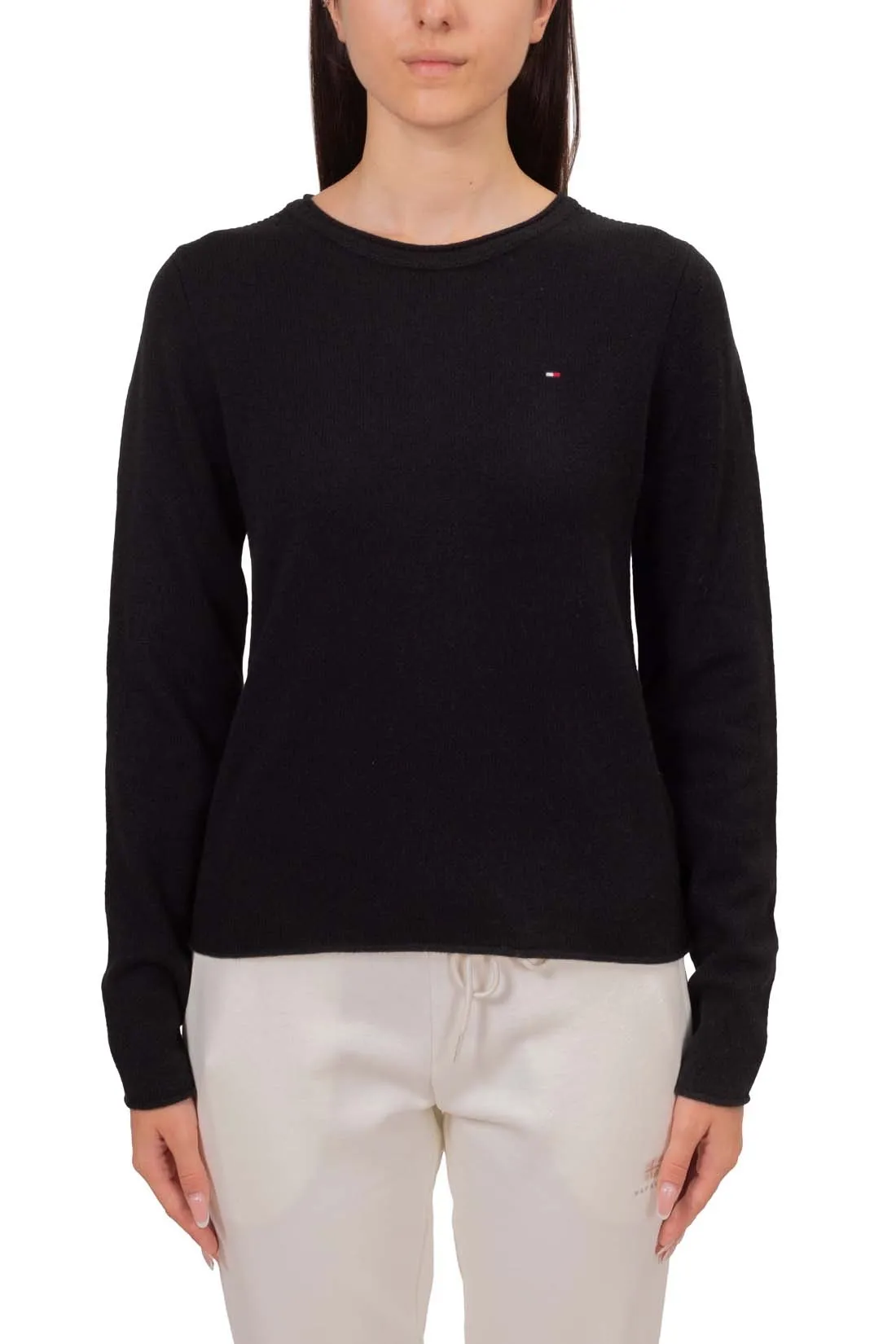 TOMMY HILFIGER Maglia donna girocollo in lana